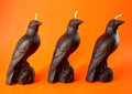 Perched Crow Halloween Candle