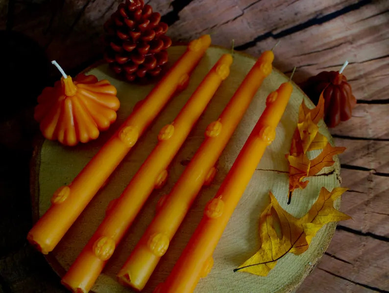 Jack-o-Lantern Taper Candles