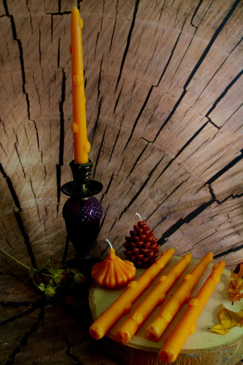 Jack-o-Lantern Taper Candles