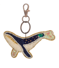 Beaded Whale Key Fob